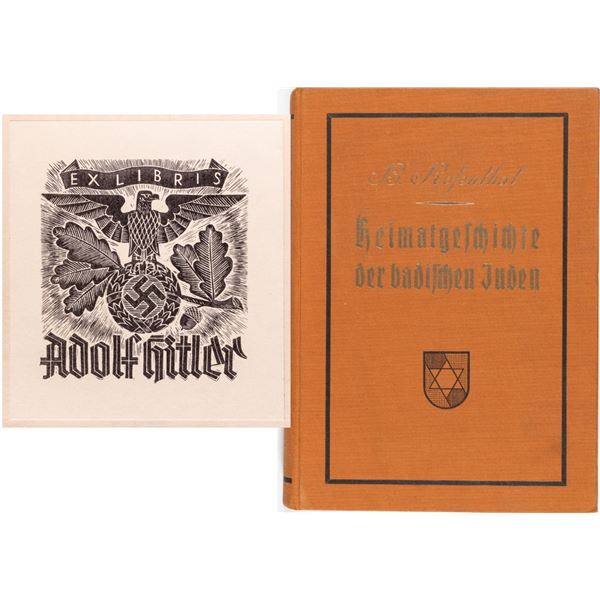 BOOK FROM HITLER'S LIBRARY 'HISTORY OF JEWS'