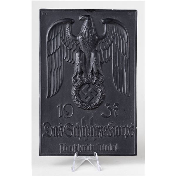 1937 DAS SCHWARZE KORPS ALLACH PLAQUE