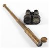 Image 1 : BINOCULARS AND BRASS TELESCOPE