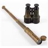 Image 2 : BINOCULARS AND BRASS TELESCOPE