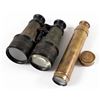 Image 4 : BINOCULARS AND BRASS TELESCOPE