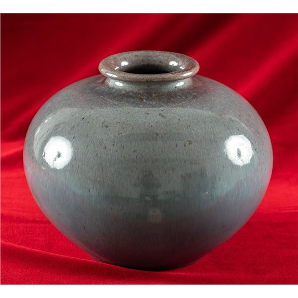 BLUE GLAZED ALLACH VASE