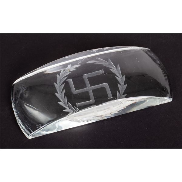 SWASTIKA GLASS PAPERWEIGHT