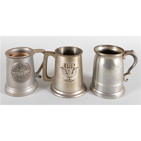 UNITED STATES NAVY BEER STEINS (3)