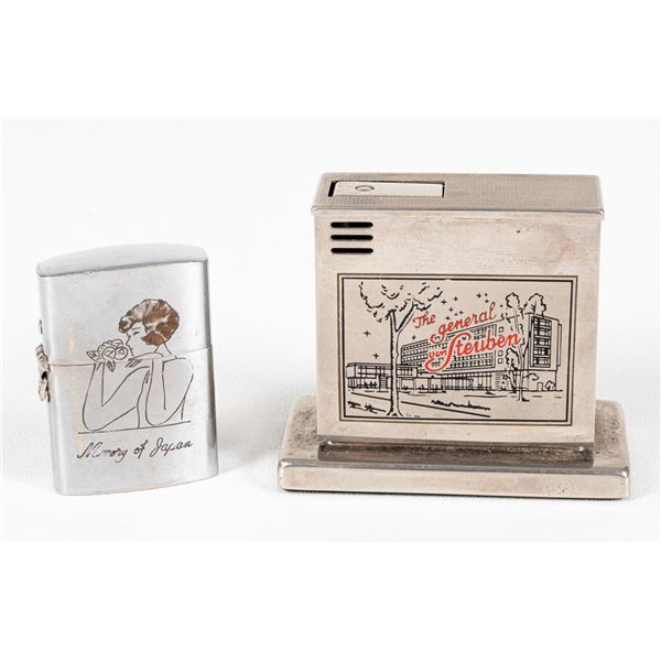 US MILITARY CIGARETTE LIGHTERS (2)