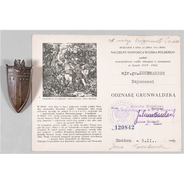 WWII POLISH GRUNWALD BADGE