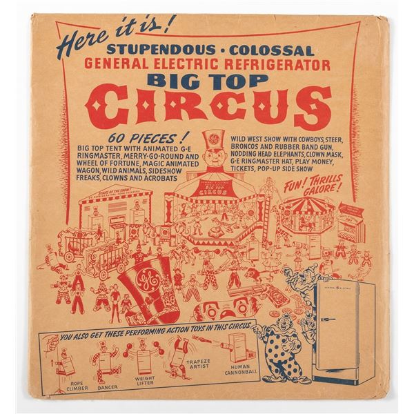 GE REFRIGERATOR CIRCUS PAPER PLAYSET