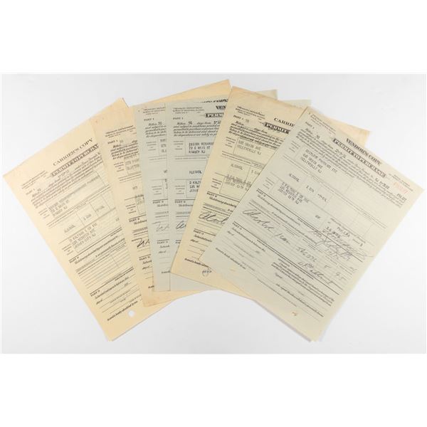 PROHIBITION ERA ALCOHOL PERMITS (6)