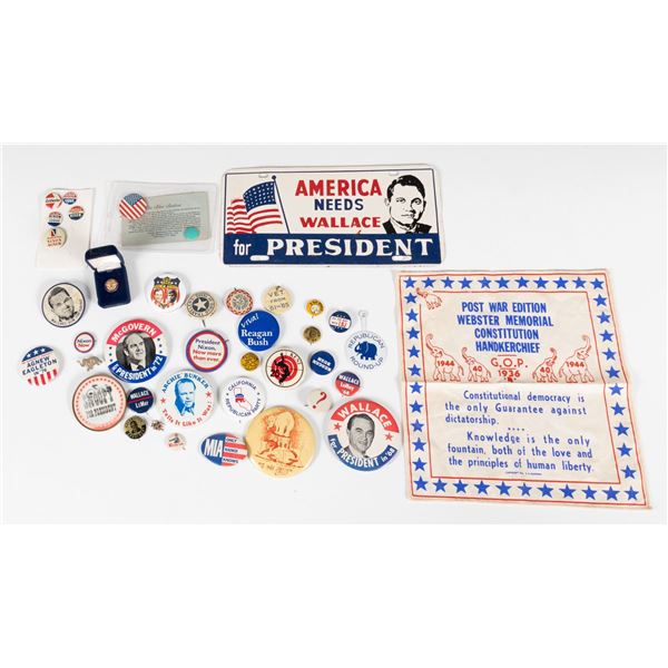 PRESIDENTIAL CAMPAIGN BUTTONS (38)