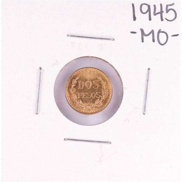 1945 Mexico Dos Pesos Gold Coin