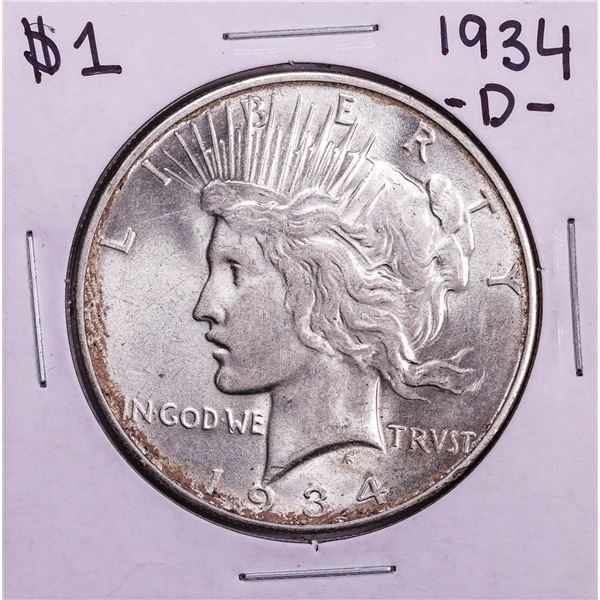 1934-D $1 Peace Silver Dollar Coin