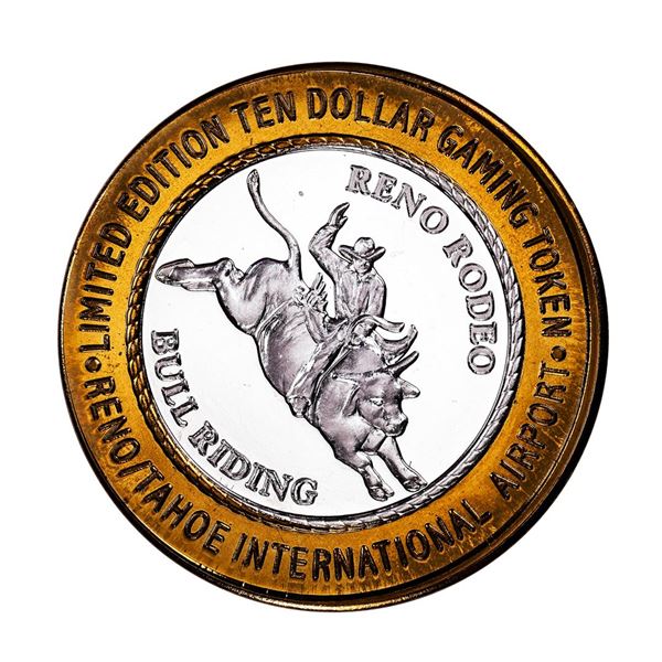 .999 Silver Reno/Tahoe International Airport $10 Casino Limited Edition Gaming Token