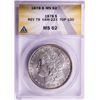 Image 1 : 1878 Reverse of 1879 VAM-223 Top 100 $1 Morgan Silver Dollar Coin ANACS MS62