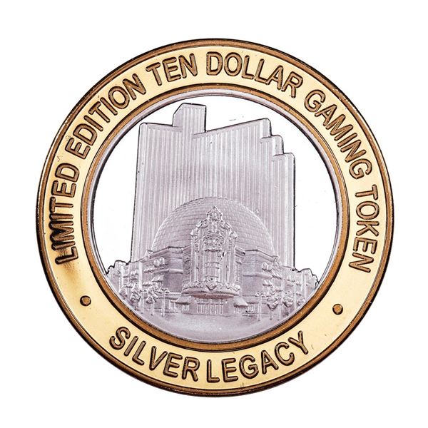.999 Silver Silver Legacy Reno, Nevada $10 Casino Limited Edition Gaming Token