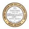 Image 2 : .999 Silver Silver Legacy Reno, Nevada $10 Casino Limited Edition Gaming Token