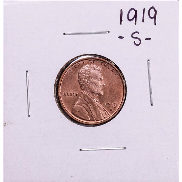 1919-S Lincoln Wheat Cent Coin