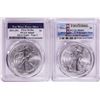 Image 1 : Lot of 2021-(S) & (W) Type 2 $1 American Silver Eagle Coins PCGS MS69 First Strike