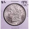 Image 1 : 1891-CC $1 Morgan Silver Dollar Coin