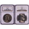 Image 1 : Lot of 1977 & 1977-D $1 Eisenhower Dollar Coins NGC MS65