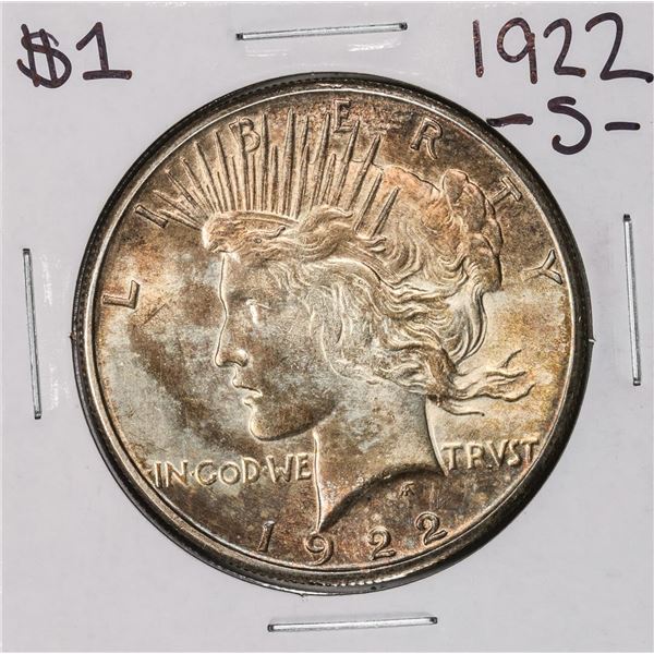 1922-S $1 Peace Silver Dollar Coin