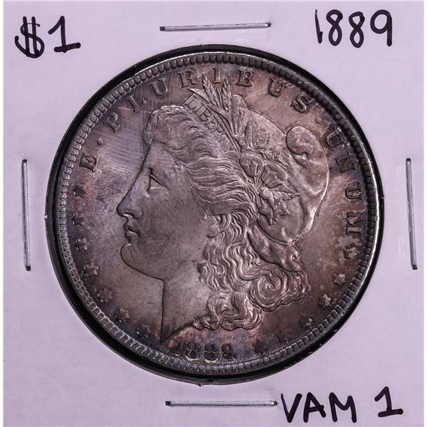 1889 VAM1 $1 Morgan Silver Dollar Coin Nice Toning