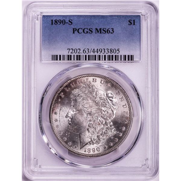 1890-S $1 Morgan Silver Dollar Coin PCGS MS63