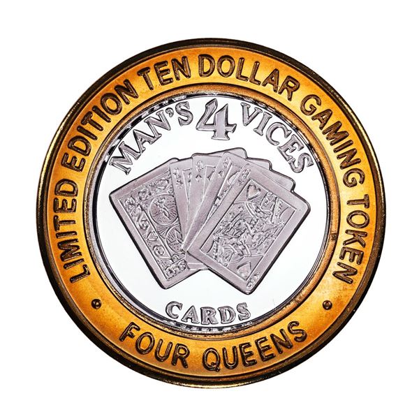 .999 Silver Four Queens Casino Hotel Las Vegas $10 Limited Edition Gaming Token