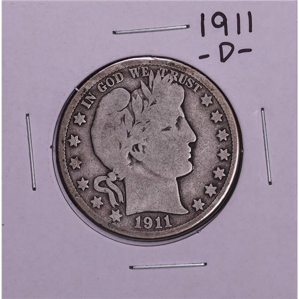 1911-D Barber Half Dollar Coin
