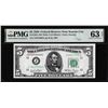 Image 1 : 1950 $5 Federal Reserve Note Kansas City Fr.1961-J Wide PMG Choice Uncirculated 63EPQ