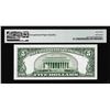 Image 2 : 1950 $5 Federal Reserve Note Kansas City Fr.1961-J Wide PMG Choice Uncirculated 63EPQ