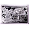 Image 1 : 2021 Type 1 $1 American Silver Eagle Coin & 2oz Silver Bar Set