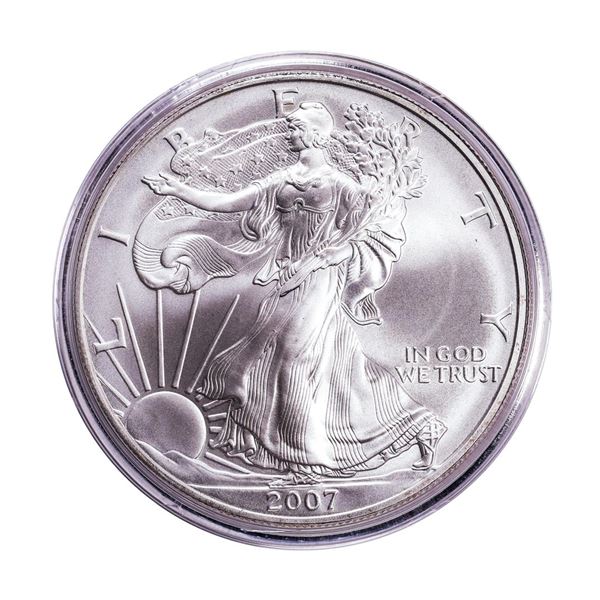 2007-W $1 Burnished American Silver Eagle Coin