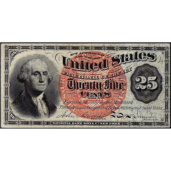 March 3, 1863 4th Issue Twenty-Five Cents Fractional Currency Note