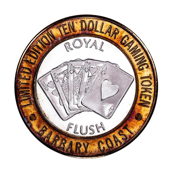 .999 Fine Silver Barbary Coast Las Vegas, Nevada $10 Limited Edition Gaming Token