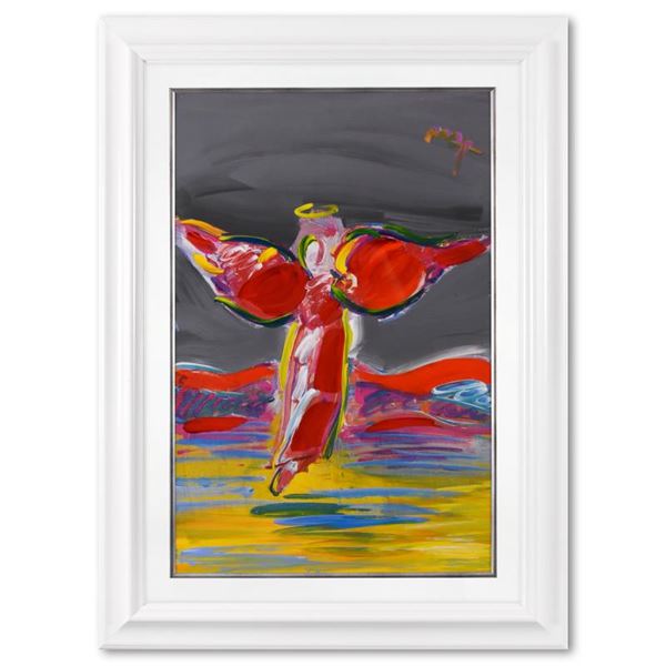 Peter Max "Ascending Angel" Original Mixed Media On Paper