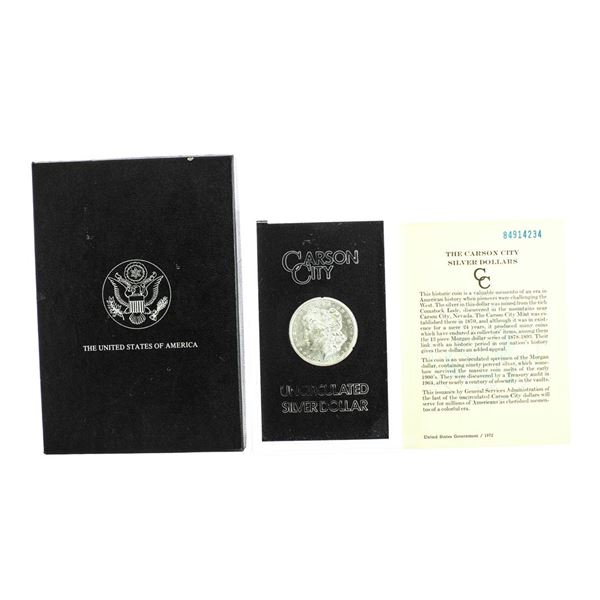 1884-CC $1 Morgan Silver Dollar Coin GSA Hoard Uncirculated w/Box & COA