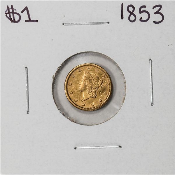 1853 $1 Liberty Head Gold Dollar Coin