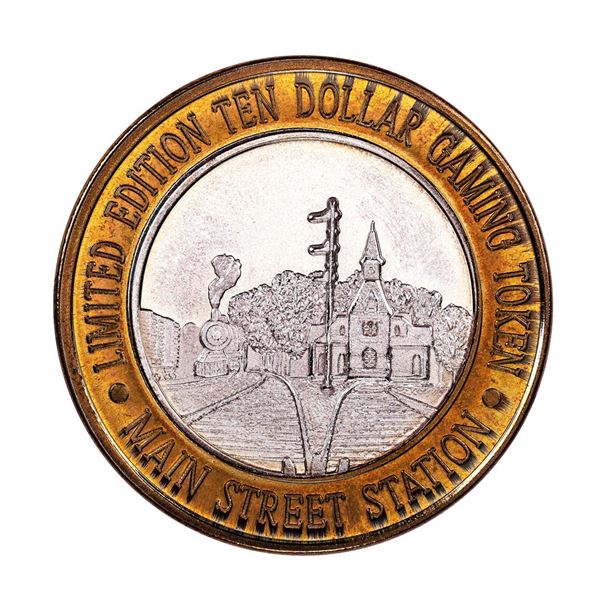 .999 Silver Main Street Station Las Vegas, NV $10 Limited Edition Casino Gaming Token