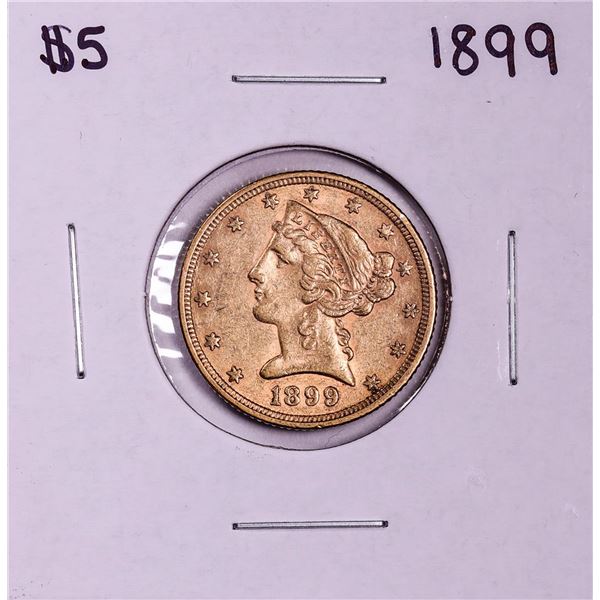 1899 $5 Liberty Head Half Eagle Gold Coin
