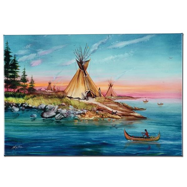 Martin Katon "Tipi Territory" Limited Edition Giclee On Canvas