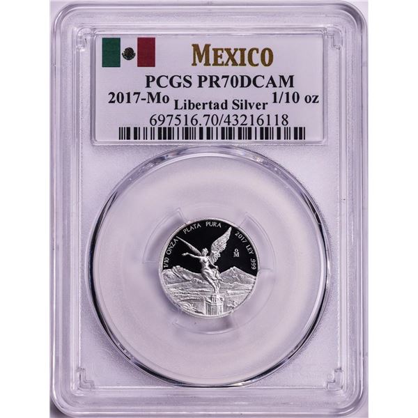 2017-Mo Mexico Proof 1/10 oz Silver Libertad Coin PCGS PR70DCAM