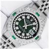 Image 1 : Rolex Ladies Stainless Steel Green Diamond Datejust Wristwatch