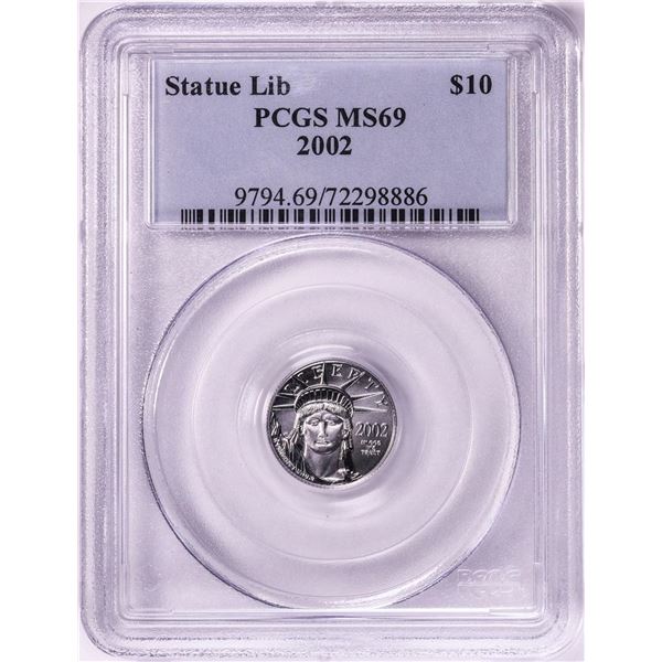 2002 $10 American Platinum Eagle Coin PCGS MS69