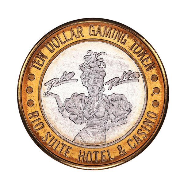 .999 Silver Rio Suite Hotel Las Vegas $10 Casino Limited Edition Gaming Token