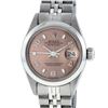 Image 1 : Rolex Ladies Stainless Steel Salmon Dial Datejust Wristwatch Oyster Perpetual