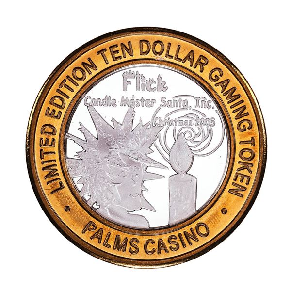 .999 Silver Palms Casino Las Vegas, NV $10 Casino Limited Edition Gaming Token