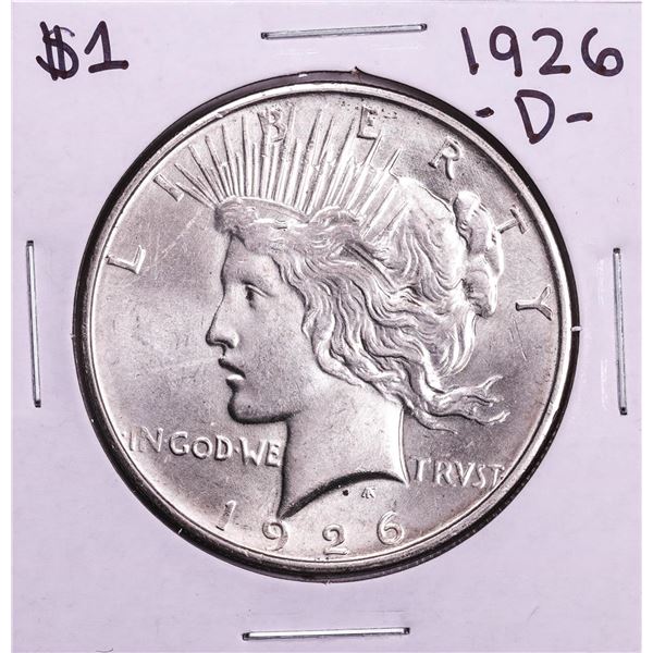 1926-D $1 Peace Silver Dollar Coin