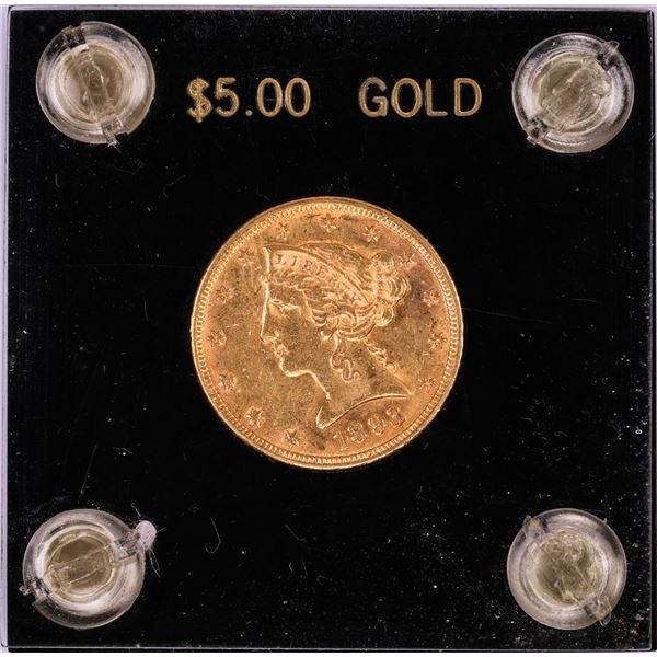 1893 $5 Liberty Head Half Eagle Gold Coin