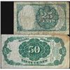 Image 2 : Lot of 1874 Fifth Issue Twenty-Five & Fifty Cents Fractional Currency Notes