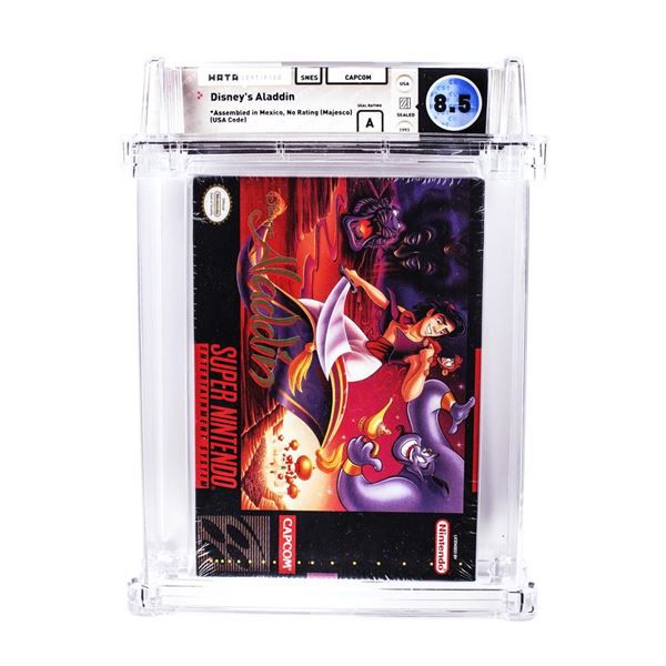 Disney's Aladdin (Majesco) SNES Super Nintendo Sealed Video Game WATA 8.5/A